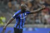 Inter Milan's Romelu Lukaku reacts during a Serie A soccer match between Inter Milan and Spezia at the San Siro stadium in Milan, Italy, Saturday, Aug.20, 2022. (AP Photo/Luca Bruno)