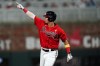 Atlanta Braves' Vaughn Grissom gestures as he runs the bases after hitting a two-run home run against the Miami Marlins during the fourth inning of a baseball game Friday, Sept. 2, 2022, in Atlanta. (AP Photo/John Bazemore)