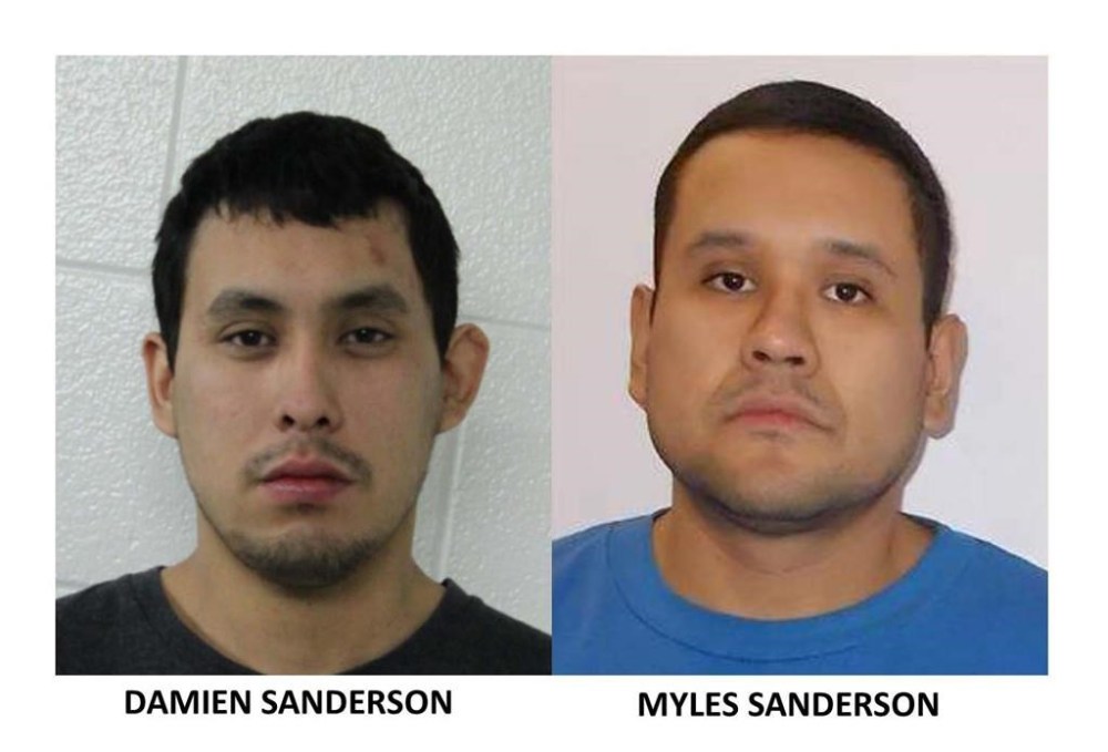 Damien and Myles Sanderson are shown in Saskatchewan RCMP handout photo. Police issued a province-wide alert in Saskatchewan Sunday morning with two suspects on the loose after multiple stabbings in James Smith Cree Nation. THE CANADIAN PRESS/HO-Saskatchewan RCMP **MANDATORY CREDIT**