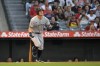 New York Yankees' Andrew Benintendi heads to first as he hits a solo home run during the first inning of a baseball game against the Los Angeles Angels Tuesday, Aug. 30, 2022, in Anaheim, Calif. (AP Photo/Mark J. Terrill)