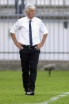 Atalanta's coach Gianpiero Gasperini looks on during the Serie A soccer match between Monza and Atalanta, in Monza, Italy, Monday, Sept. 5, 2022. (Claudio GrassiLaPresse via AP)