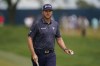 Taylor Pendrith, of Canada, reacts at the first during the final round of the BMW Championship golf tournament at Wilmington Country Club, Sunday, Aug. 21, 2022, in Wilmington, Del.&nbsp;Pendrith and Corey Conners have been named to the international team at the upcoming Presidents Cup.THE CANADIAN PRESS/AP/Julio Cortez