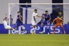 Chelsea's Mason Mount takes a shot at goal during the Champions League group E soccer match between Dinamo Zagreb and Chelsea at the Maksimir stadium in Zagreb, Croatia, Tuesday, Sept. 6, 2022. (AP Photo/Darko Bandic)