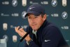 Golfer Rory McIlroy speaks at a press conference during the Pro-Am ahead of the BMW PGA Championship at Wentworth Golf Club, Virginia Water, Surrey, England, Wednesday, Sept. 7, 2022. (Adam Davy/PA via AP)