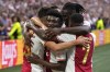 Ajax's Steven Berghuis, left, celebrates after scoring his side's second goal during a Champions League group A soccer match between Ajax and Rangers at the Johan Cruyff ArenA in Amsterdam, Netherlands, Wednesday Sept. 7, 2022. (AP Photo/Peter Dejong)