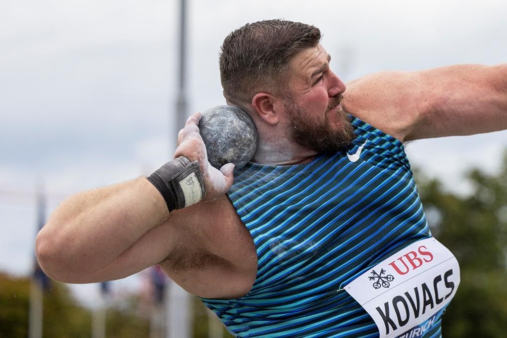 Joe Kovacs sets 3rdbest shot put alltime mark at 23.23m Winnipeg