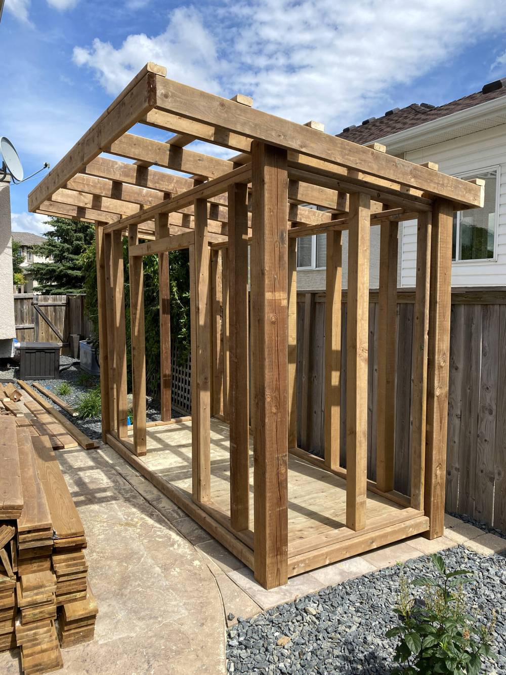 Marc LaBossiere / Winnipeg Free Press
Drawing on a pergola style, the shed also incorporates several traditional framing techniques.