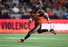 THE CANADIAN PRESS/Darryl Dyck
                                B.C. Lions quarterback Nathan Rourke runs for a touchdown during the second half against the Edmonton Elks in Vancouver, on Saturday.