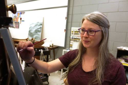 ERIC BUSH PHOTO
                                Karly Owens will display her landscape and pet portraits at the WB Lewis Business Centre in Pinawa.