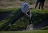 JESSICA LEE / WINNIPEG FREE PRESS
                                Winnipeg Jets centre Mark Scheifele splashes out of some sand at the Manitoba Open Friday at Southwood Golf and Country Club. He shot 78.