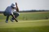 DANIEL CRUMP / WINNIPEG FREE PRESS
                                Sudarshan Yellamaraju lines up a putt during the final round of the Manitoba Open at the Southwood Golf and Country Club on Sunday.