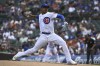 Chicago Cubs starting pitcher Marcus Stroman delivers during the first inning of a baseball game against the San Francisco Giants in Chicago, Saturday, Sept.10, 2022. (AP Photo/Matt Marton)