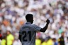 Real Madrid's Rodrygo, celebrates after scoring his side's 3rd goal during the Spanish La Liga soccer match between Real Madrid and Mallorca at the Santiago Bernabeu stadium in Madrid, Spain, Sunday, Sept. 11, 2022. (AP Photo/Manu Fernandez)