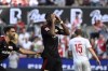 Berlin's Jordan Pefok reacts after missing a penalty kick during the FC Cologne - 1. and FC Union Berlin, Matchday 6, in Cologne, Germany, Sunday, Sept. 11, 2022. (Federico Gambarini/dpa via AP)