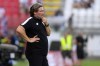 Monza's coach Giovanni Stroppa looks on during the Serie A soccer match between Monza and Atalanta, in Monza, Italy, Monday, Sept. 5, 2022. (Claudio GrassiLaPresse via AP)