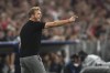 Bayern's head coach Julian Nagelsmann reacts during the Champions League, group C soccer match between Bayern Munich and Barcelona at the Allianz Arena in Munich, Germany, Tuesday, Sept. 13, 2022. (AP Photo/Andreas Schaad)