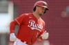 Cincinnati Reds' Kyle Farmer runs the bases after hitting a solo home run during the eighth inning of a baseball game against the Pittsburgh Pirates in Cincinnati, Wednesday, Sept. 14, 2022. The Pirates won 10-4. (AP Photo/Aaron Doster)