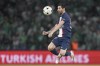 PSG's Lionel Messi controls the ball during the group H Champions League soccer match between Maccabi Haifa and Paris Saint-Germain in Haifa, Israel, Wednesday, Sept. 14, 2022. (AP Photo/Ariel Schalit)