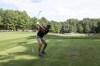 Bryson DeChambeau tees off on the 13th during the final round of the LIV Golf Invitational-Boston tournament, Sunday, Sept. 4, 2022, in Bolton, Mass. (AP Photo/Mary Schwalm)