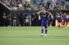 Orlando City midfielder Cesar Araujo (5) reacts during the second half of an MLS soccer match against Charlotte FC, Sunday, Aug. 21, 2022, in Charlotte, N.C. (AP Photo/Matt Kelley)
