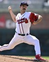 Atlanta Braves pitcher Spencer Strider delivers in the first inning of a baseball game against the Philadelphia Phillies, Sunday, Sept. 18, 2022, in Atlanta. (AP Photo/Edward M. Pio Roda)