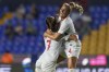 Canada's Julia Grosso (7) is congratulated by Shelina Zadorsky after scoring her side's opening goal against Panama during a CONCACAF Women's Championship soccer match in Monterrey, Mexico, Friday, July 8, 2022. THE CANADIAN PRESSAP/Fernando Llano