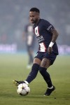 PSG's player Neymar passes the ball during the group H Champions League soccer match between Maccabi Haifa and Paris Saint-Germain in Haifa, Israel, Wednesday, Sept. 14, 2022. (AP Photo/Ariel Schalit)