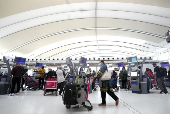 Travellers at Pearson International Airport in Toronto (Nathan Denette / The Canadian Press files)
