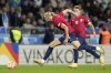 Norway's Erling Haaland shoots on goal during the UEFA Nations League soccer match between Slovenia and Norway at the Stozice stadium in Ljubljana, Slovenia, Saturday, Sept. 24, 2022. (AP Photo/Darko Bandic)