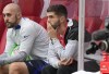 Christian Pulisic follows the game from the bench during the international friendly soccer match between USA and Japan as part of the Kirin Challenge Cup in Duesseldorf, Germany, Friday, Sept. 23, 2022. (AP Photo/Martin Meissner)