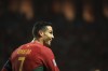 Portugal's Cristiano Ronaldo smiles during the UEFA Nations League soccer match between Portugal and Spain at the Municipal Stadium in Braga, Portugal, Tuesday, Sept. 27, 2022. (AP Photo/Luis Vieira)