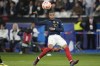 France's Kylian Mbappe shoots on goal during the UEFA Nations League soccer match between France and Austria at the Stade de France stadium in Saint Denis, outside Paris, France,Thursday, Sept. 22, 2022. (AP Photo/Christophe Ena)