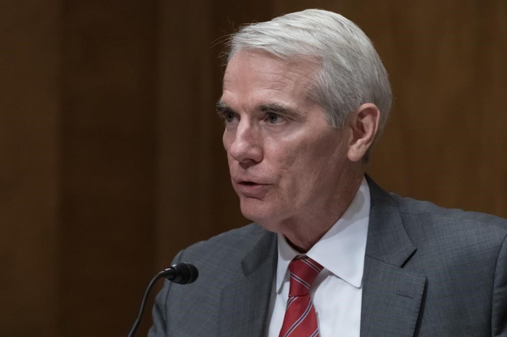 Sen. Rob Portman, R-Ohio, speaks during a Senate Homeland Security and Governmental Affairs committee hearing to examine social media's impact on homeland security, Wednesday, Sept. 14, 2022, on Capitol Hill in Washington. (AP Photo/Alex Brandon)
