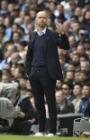 Manchester United's head coach Erik ten Hag gestures during the English Premier League soccer match between Manchester City and Manchester United at Etihad stadium in Manchester, England, Sunday, Oct. 2, 2022. (AP Photo/Rui Vieira)