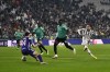 Juventus' Dusan Vlahovic scores during the Champions League soccer match between Juventus FC and Maccabi Haifa at Juventus Stadium, Turin, Italy, Wednesday Oct. 5, 2022. (Fabio Ferrari/LaPresse via AP)