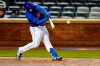 New York Mets' Francisco Alvarez hits a double during the eighth inning in the second baseball game of a doubleheader against the Washington Nationals, Tuesday, Oct. 4, 2022, in New York. The Mets won 8-0. (AP Photo/Frank Franklin II)