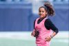 MIKAELA MACKENZIE / WINNIPEG FREE PRESS

Dalima Chhibber, the face of women’s soccer in India and the best player on the U of M Bisons’ team, at practice at IG Field in Winnipeg on Wednesday, Sept. 21, 2022.  For Josh story.
Winnipeg Free Press 2022.