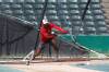MIKE DEAL / WINNIPEG FREE PRESS
                                Reggie Pruitt Jr. lays down a bunt Tuesday during Goldeyes practice at Shaw Park. The Fish open the playoffs Wednesday night at home against the Fargo-Moorhead Redhawks.
