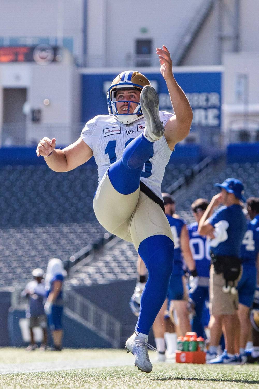 Daniel Crump / Winnipeg Free Press
Bombers kicker Marc Liegghio has been perfect on field-goal and covnert attempts since missing a pair of three-pointers against the Montreal Alouettes.