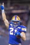 SASHA SEFTER / WINNIPEG FREE PRESS FILES
                                Nick Hallett has proven he belongs on the Bombers defence while filling in for the injured Brandon Alexander and making a key interception in the Labour Day Classic.