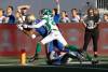 John Woods / the CANADIAN PRESS
                                Brendan O’Leary-Orange snagged his firts CFL touchdown in the Bombers’ blowout victory over the Saskatchewan Roughriders in Sunday’s Banjo Bowl.