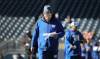 RUTH BONNEVILLE / WINNIPEG FREE PRESS
                                Sports - Bombers Wide Receiver Blue Bomber coach, Kevin Bourgoin during practice at IG Field Tuesday. Sept 27th, 2022