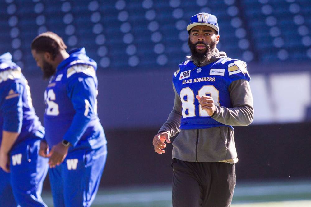 MIKAELA MACKENZIE / WINNIPEG FREE PRESS
Bombers receiver Rasheed Bailey says, ‘It’s all about the choices that you make. Sometimes just going left instead of going right may be the best decision for you at that time.’