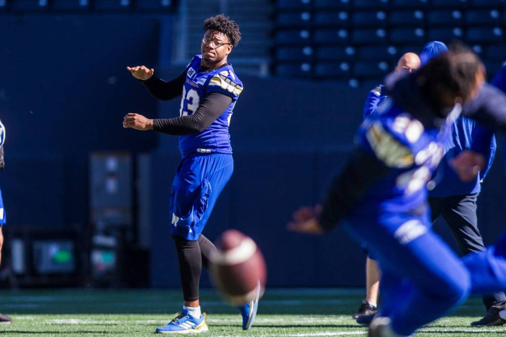 MIKAELA MACKENZIE / WINNIPEG FREE PRESS
Cedric Wilcots II will get the start at DE for the Bombers this week in place of the injured Jackson Jeffcoat.