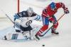 Montreal Canadiens Brendan Gallagher (11) moves in on Winnipeg Jets goaltender David Rittich during first period NHL pre-season hockey action in Montreal, Thursday, September 29, 2022. THE CANADIAN PRESS/Graham Hughes