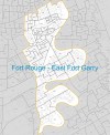 CITY OF WINNIPEG Fort Rouge - East Fort Garry ward boundary map.