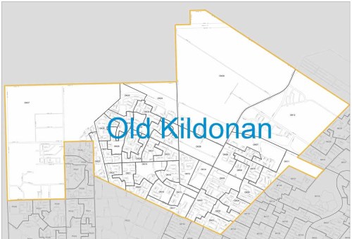 CITY OF WINNIPEG Old Kildonan ward boundary map.