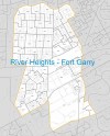 CITY OF WINNIPEG
River Heights - Fort Garry ward boundary map.