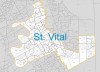 CITY OF WINNIPEG
St. Vital ward boundary map.