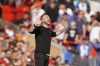 Brighton and Hove Albion manager Roberto De Zerbi gestures on the touchline during the English Premier League soccer match between Liverpool and Brighton & Hove Albion at Anfield, Liverpool, England, Saturday Oct. 1, 2022. (Peter Byrne/PA via AP)